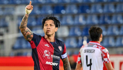 ¡Gianluca Lapadula marcó su primer gol de la temporada con el Cagliari!